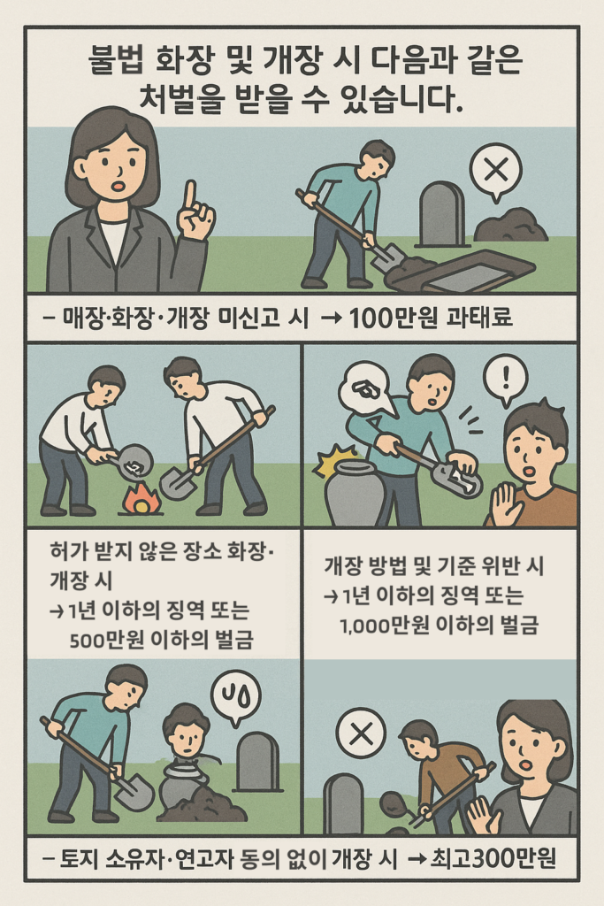 불법 화장 개장